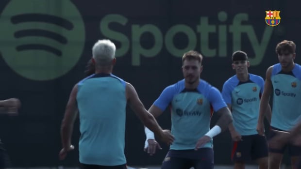 FC Barcelona keep training ahead of the pre-season trip